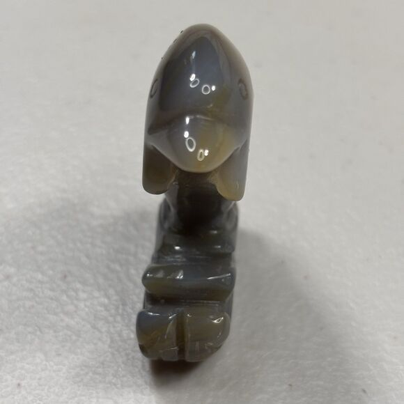 Agate Dolphin Carving Druzy Geode Agate Statue Crystal Stone - Picture 5 of 9